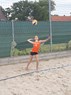 Finette Breeuwer tijdens Beachvolleybal toernooi in Edam