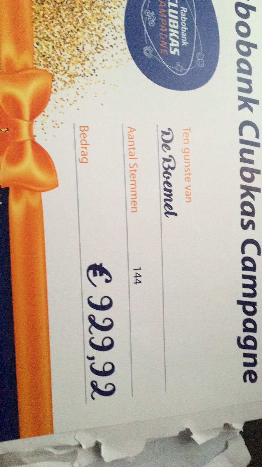 Fantastisch resultaat RABO-actie