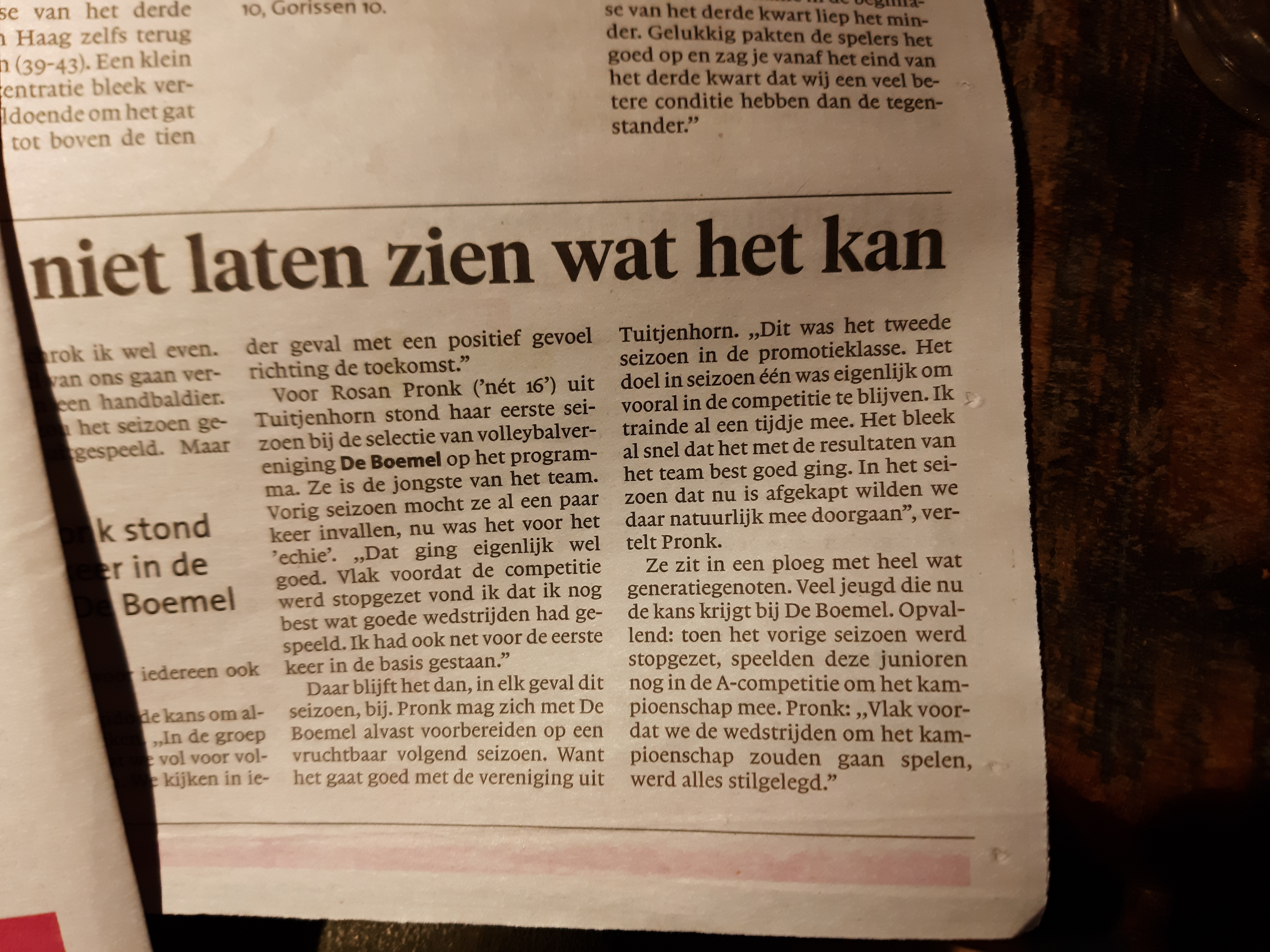 Rosan in de krant!